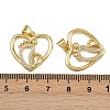 Brass Micro Pave Cubic Zirconia Pendants ZIRC-I367-12G-05-3