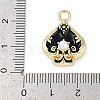 Rack Plating Alloy Enamel Pendants PALLOY-P309-06G-03-3