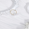 1Pc Resin Imitation Pearl Finger Rings RJEW-LP0002-18G-3