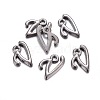 Gunmetal Plated Alloy Letter Pendants PALLOY-J718-01B-V-2