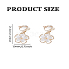 1 Pair Flower Alloy Clip-on Earrings EJEW-LP0007-084-2