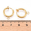 PVD Vacuum Plating 316 Surgical Stainless Steel Clip-on Hoop Earrings STAS-S101-13mm-01G-3