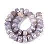 Electroplate Crackle Imitation Jade Glass Beads Strands EGLA-Q135-01A-C01-2