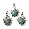 Natural Green Aventurine Pendants G-P498-01P-07-1