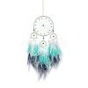 Iron Ring Woven Net/Web with Feather Wall Hanging Decoration PW-WG12771-01-1