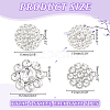 AHADERMAKER 24Pcs 4 Styles 1-Hole Alloy Rhinestone Shank Buttons BUTT-GA0001-18-2