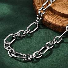 Non-Tarnish 304 Stainless Steel Figaro Chain Necklaces NJEW-O124-03P