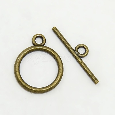 Tibetan Style Toggle Clasps X-TIBEP-A12208-AB-FF-1