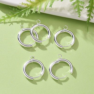 201 Stainless Steel Huggie Hoop Earring Findings STAS-P283-01G-S-1