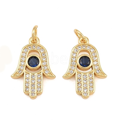 Brass Micro Pave Cubic Zirconia Pendants CU-CBAB719-04G-H-1