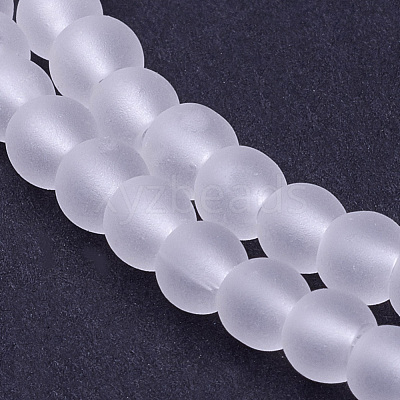 Baking Paint Transparent Glass Bead Strands GLAA-S031-4mm-13-1