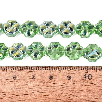 Baking Paint Electroplate Transparent Glass Beads Strands EGLA-Q136-04A-10-1