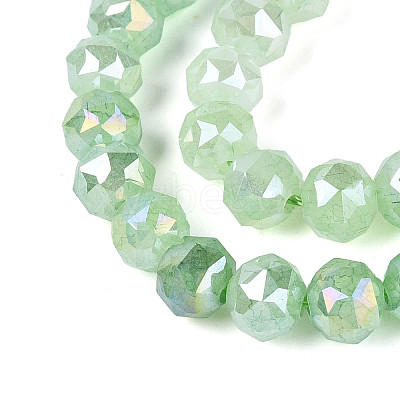 Anti-Tarnish Electroplate Glass Beads Strands LS-GLAA-N064-8mm-09-1