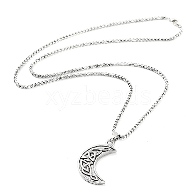 Tibetan Style Alloy Pendant Necklaces NJEW-P284-04AS-1