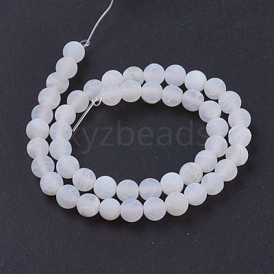 Natural Crackle Agate Beads Strands X-G-G055-8mm-5-1