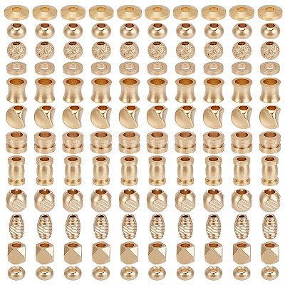 120Pcs 12 Styles Brass Beads FIND-AR0005-38-1