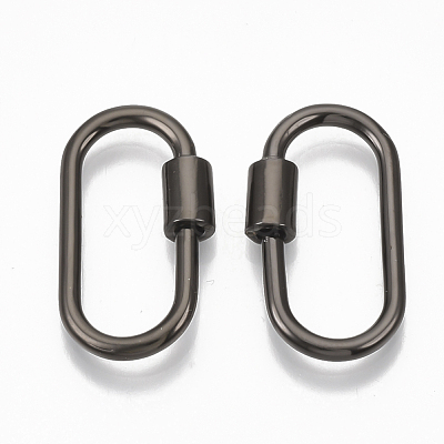 Brass Screw Carabiner Lock Charms KK-T047-07-1