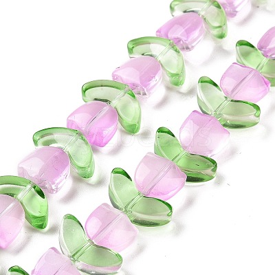 Transparent Glass Beads Strands LAMP-H061-02H-1