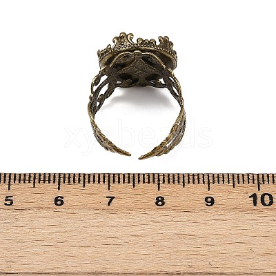 Cuff Brass Ring Cabochon Settings KK-G020-A-1