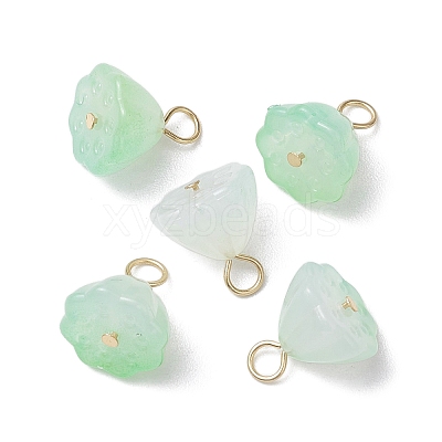 Acrylic Lotus Pendants PALLOY-JF02712-03-1