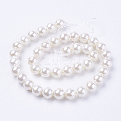 Shell Pearl Beads Strands BSHE-L035-8mm-I13-1