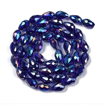 Transparent Electroplate Glass Beads Strands LS-EGLA-N013-T4mm-B07-1