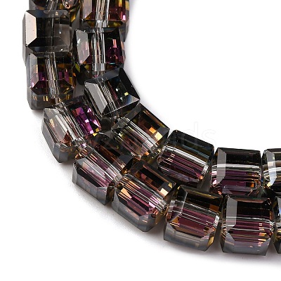 Electroplate Glass Beads Strands EGLA-H108-01A-HP04-1