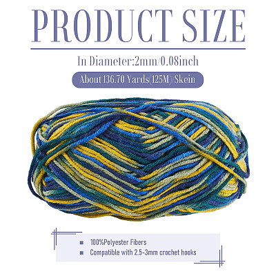 Light Gradient Segment Dyed Polyester Yarn DIY-TADJ0002-005C-1