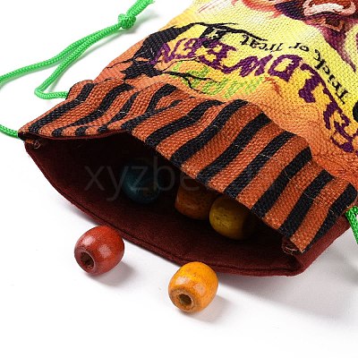 Halloween Cotton Cloth Storage Pouches ABAG-A005-01A-1