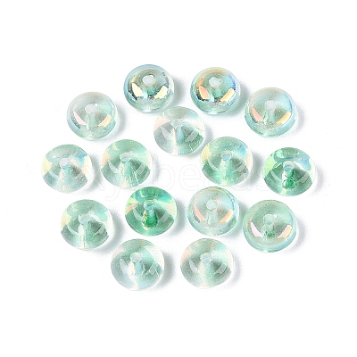 Baking Paint Electroplate Transparent Glass Beads EGLA-Q141-01B-A10-1