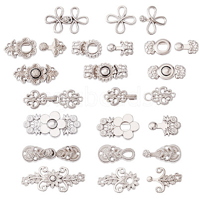 16 Pairs 8 Style Alloy Adjustable Jean Button Pins DIY-TA0013-01P-1