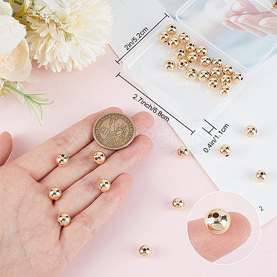 40Pcs Brass Beads KK-BBC0011-43-1