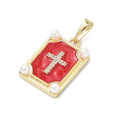 Brass Micro Pave Cubic Zirconia Pendants LS-KK-H255-07G-03-1