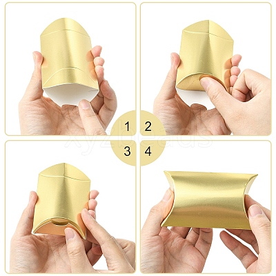 20Pcs Laser Cardboard Paper Pillow Candy Packing Boxes CON-YW0001-94A-1