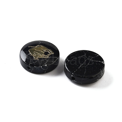Dyed Black Synthetic Turquoise Beads G-F775-B10-1