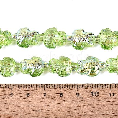 Electroplate Transparent Glass Beads Strands EGLA-N055-04A-09-1