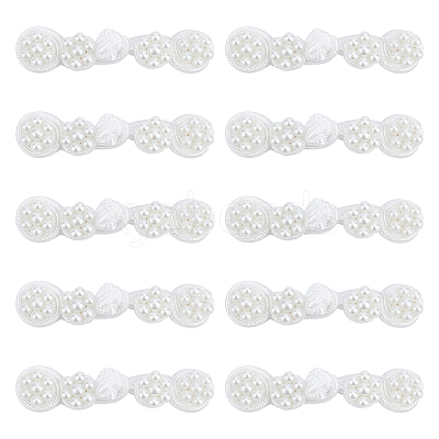 16Pairs 2 Colors Handmade Chinese Frogs Knots Buttons Sets AJEW-GF0005-19-1