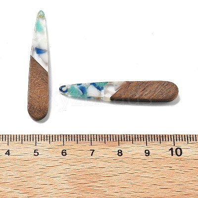 Resin and Walnut Pendants FIND-R051-08G-1