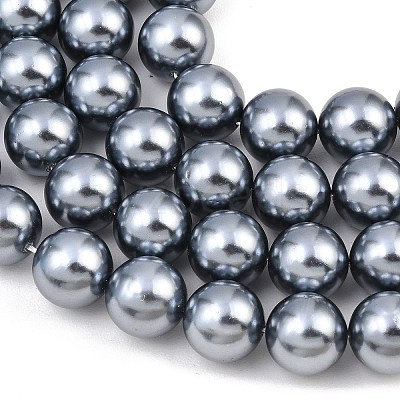 Electroplate Glass Pearl Beads Strands HY-F001-01-1