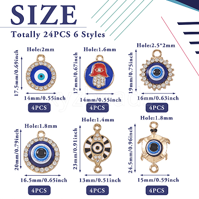 DIY Evil Eye Jewelry Making Finding Kit FIND-TA0002-62-1