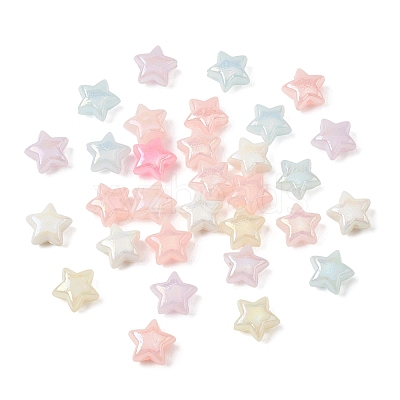 UV Plating Opaque Acrylic Beads OACR-G058-18B-1