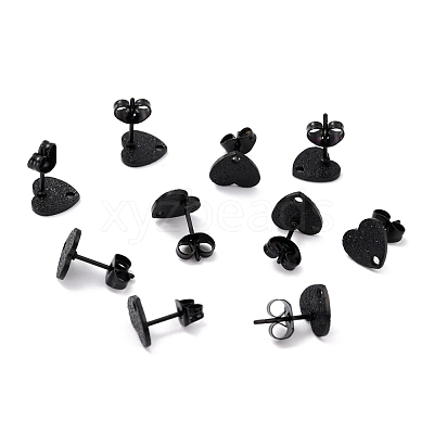 304 Stainless Steel Stud Earring Findings Ion Plating(IP) STAS-I183-02A-EB-1