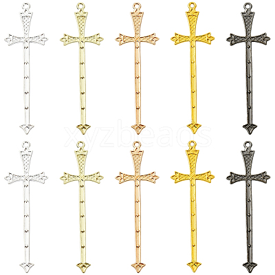 40Pcs 5 Colors Alloy Big Pendants FIND-SC0018-10A-1
