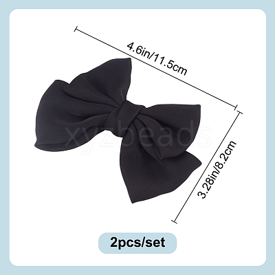 2Pcs Bowknot Polyester Shoe Decoration FIND-DR0001-64D-1