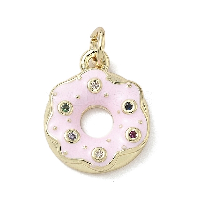 Brass Micro Pave Cubic Zirconia Pendants KK-K368-16G-1