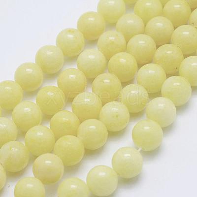 Natural Mashan Jade Round Beads Strands G-D263-4mm-XS06-1