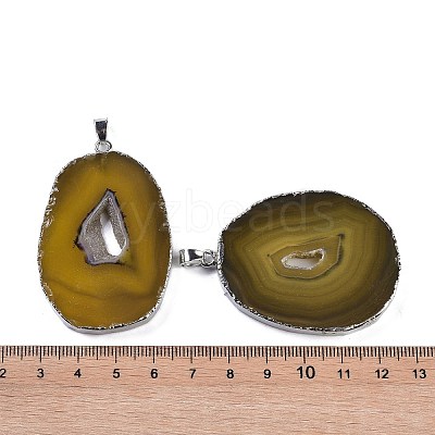 Natural Agate Big Pendants KK-F868-29P-04-1