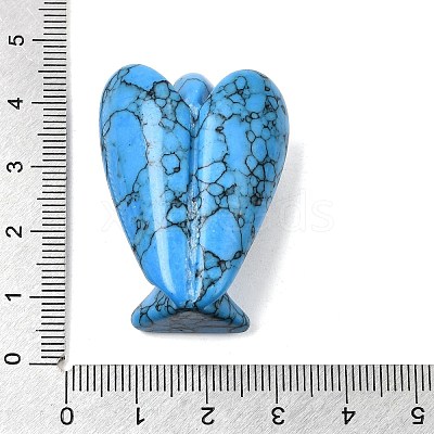 Synthetic Turquoise Angel Figurine DJEW-N006-01A-01-1