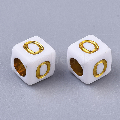 Plating Acrylic Beads SACR-S297-09O-1