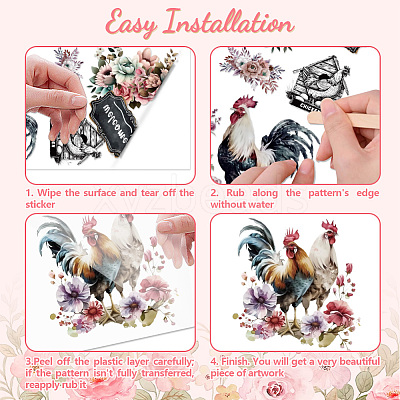 3 Sheets 3 Styles PVC Waterproof Decorative Stickers DIY-WH0404-077-1